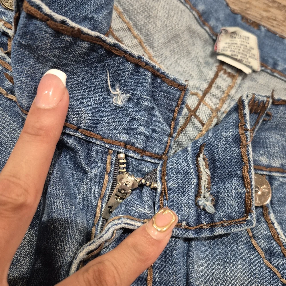 True Religion Light Blue Boyfriend Jeans